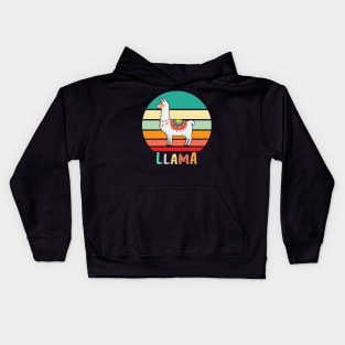 Vintage Retro Llama Kids Hoodie